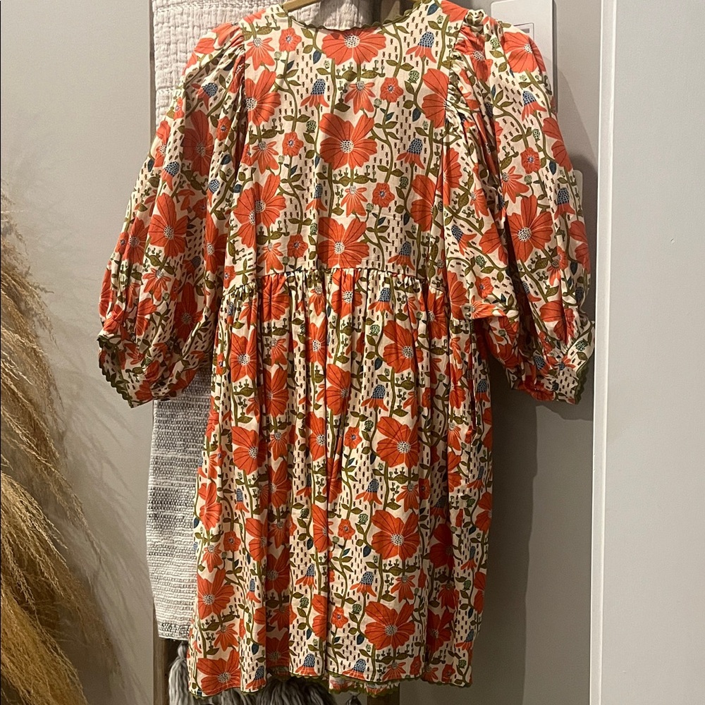 Chic Floral Puff Sleeve Mini Dress - Picture 6 of 7